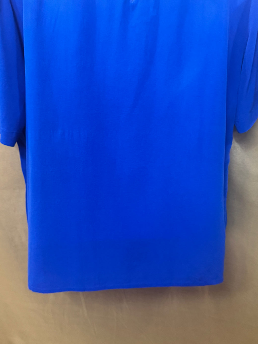 Christie & Jill 100% Silk Royal Blue Short Sleeve Blouse - Size Small