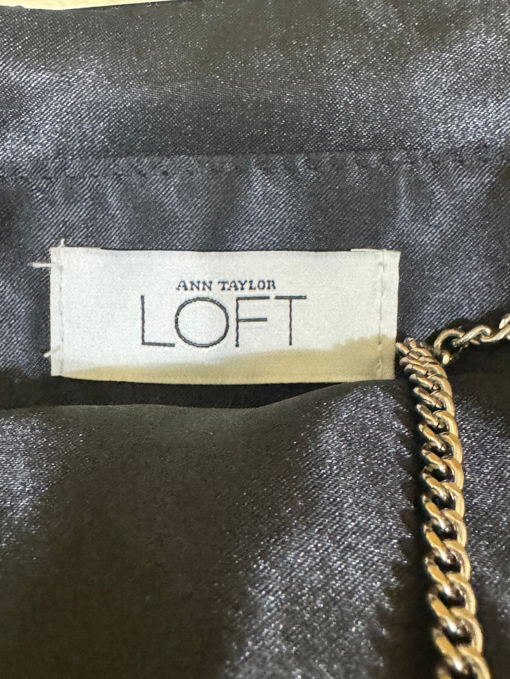 Ann Taylor Loft Black Sequin Evening Clutch