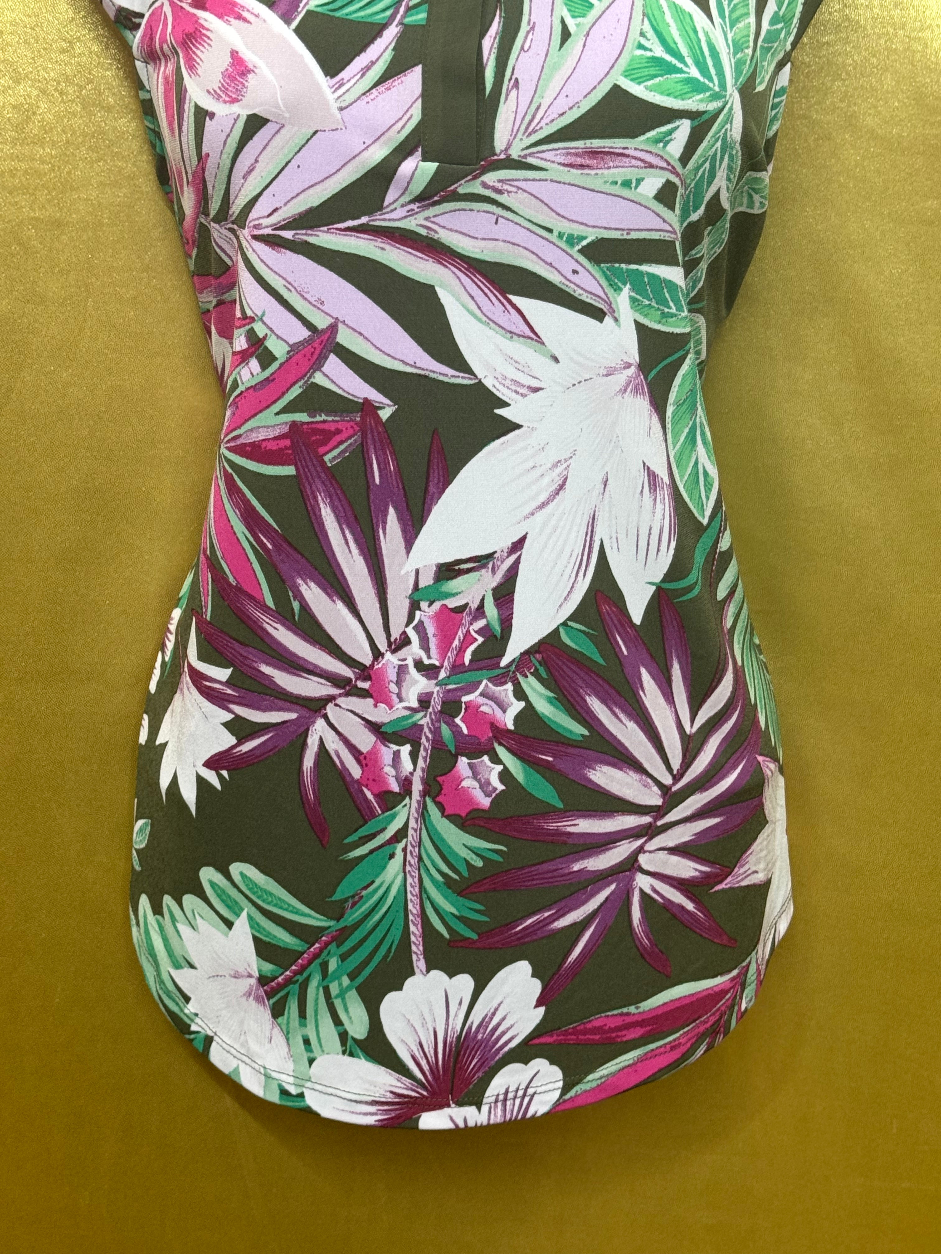 New York & Co. 7th Avenue Tropical Floral Top - Small