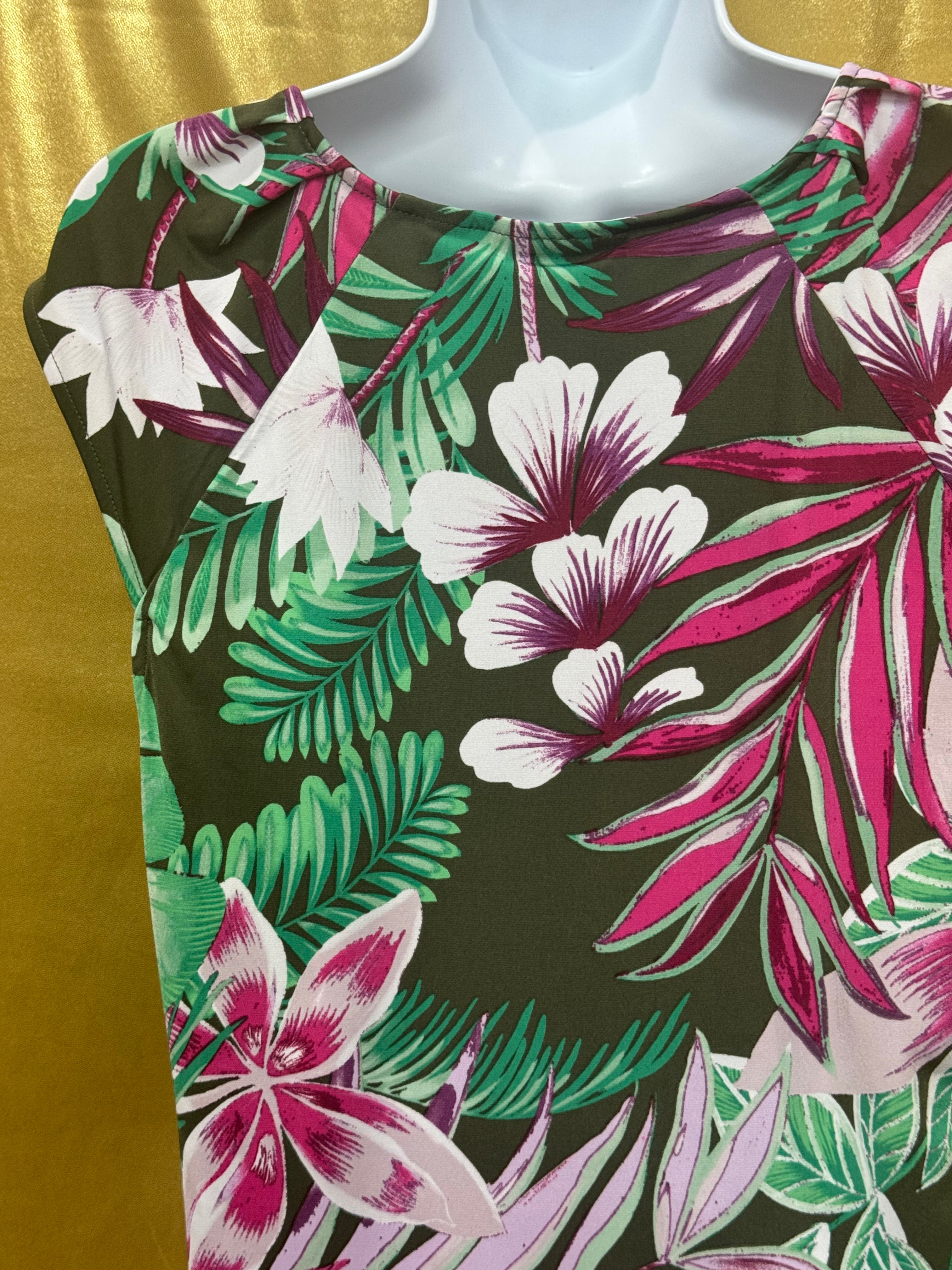 New York & Co. 7th Avenue Tropical Floral Top - Small