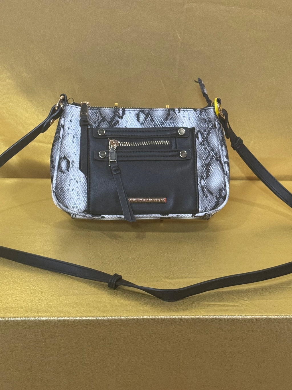 MKF Collection by Mia K Snake Print Vegan Leather Crossbody Bag