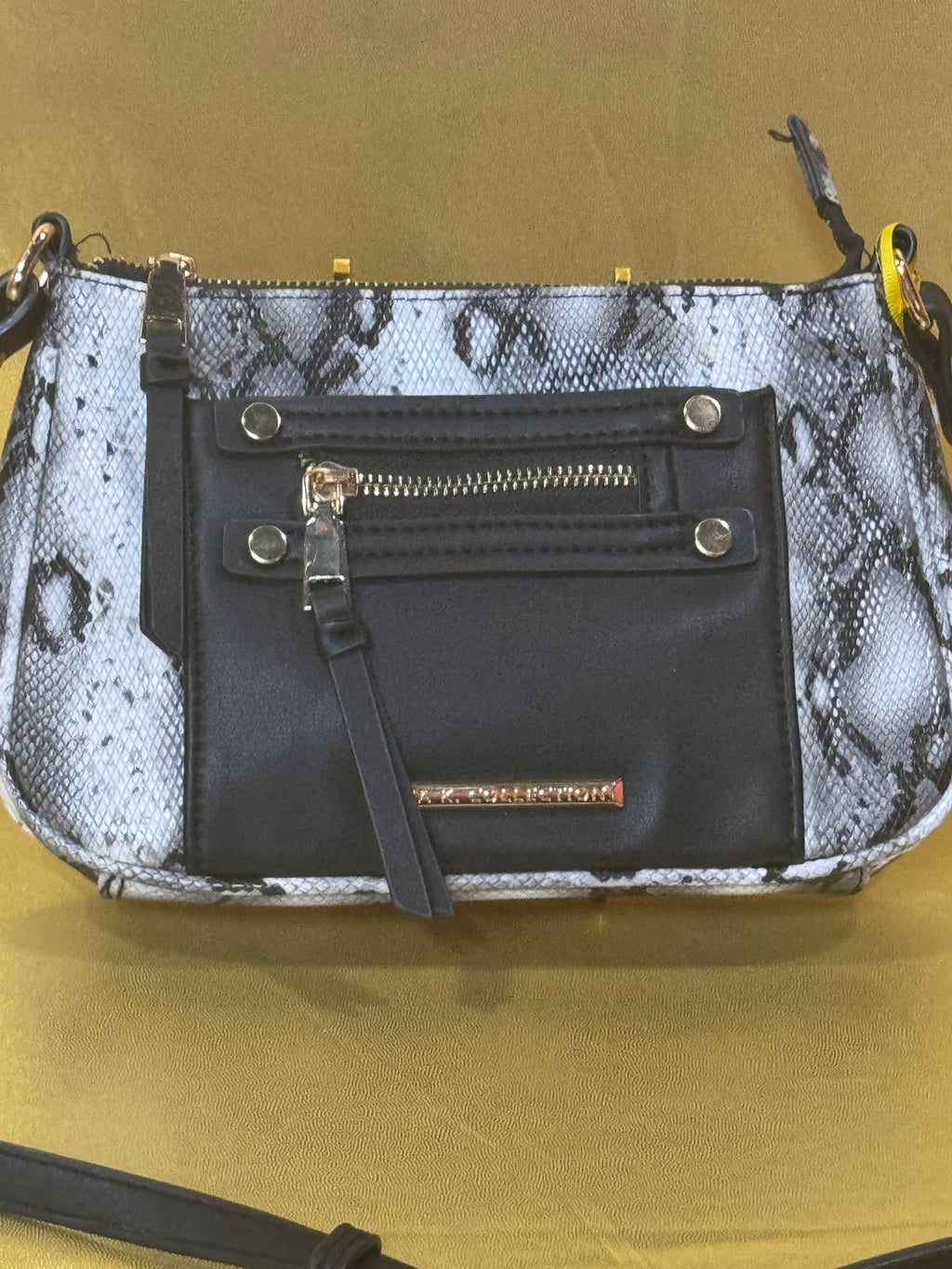 MKF Collection by Mia K Snake Print Vegan Leather Crossbody Bag