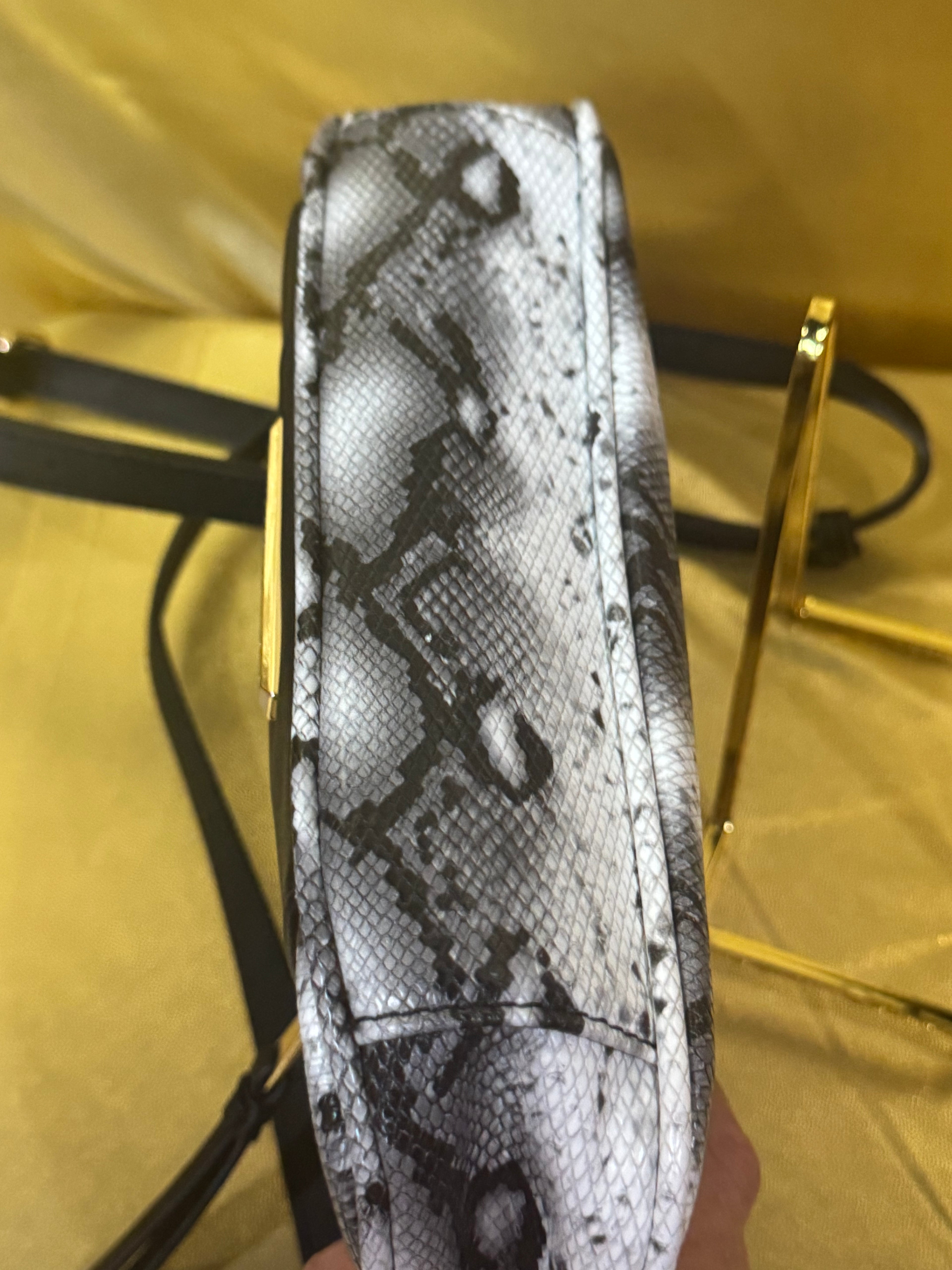 MKF Collection by Mia K Snake Print Vegan Leather Crossbody Bag
