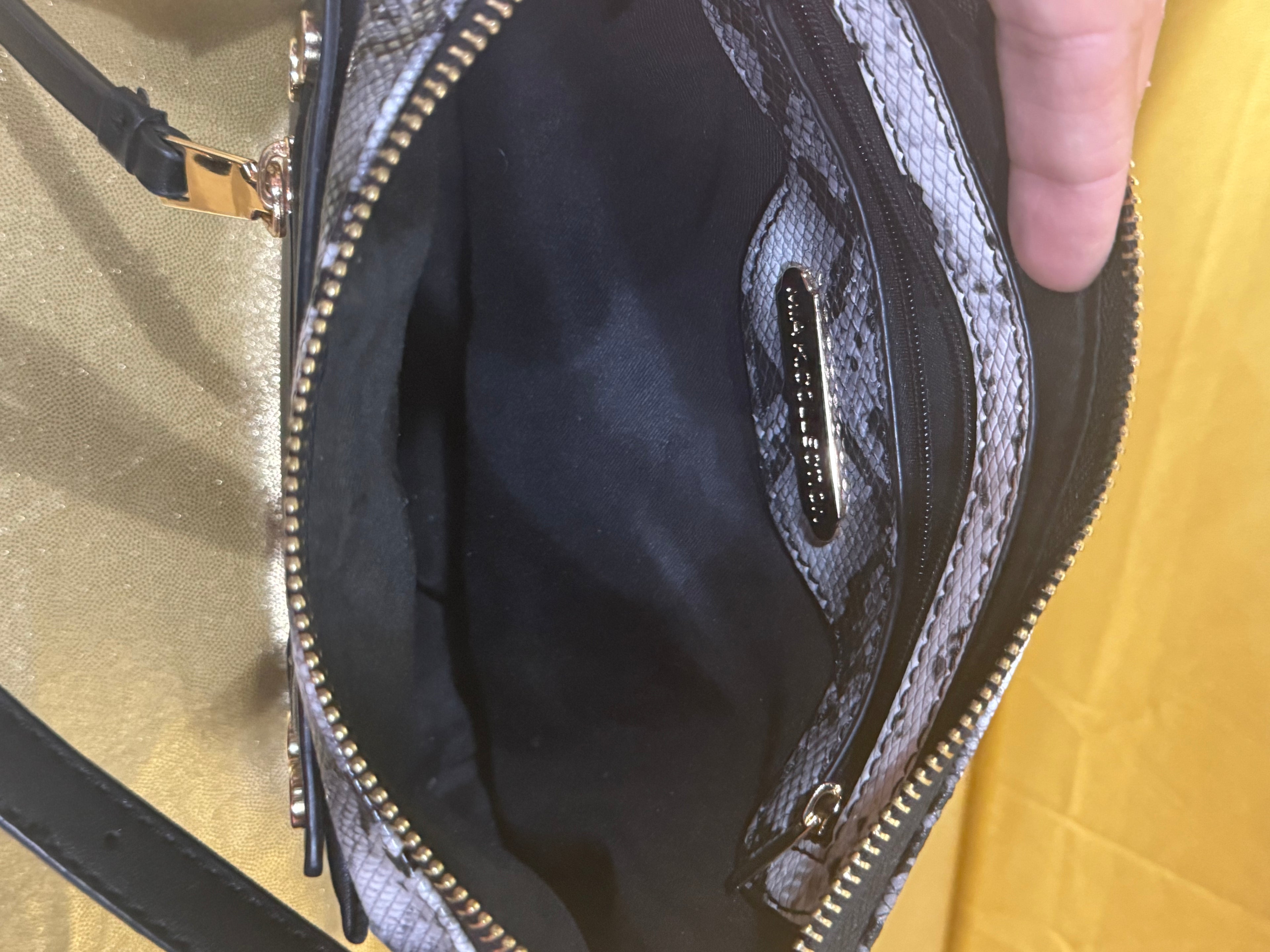 MKF Collection by Mia K Snake Print Vegan Leather Crossbody Bag