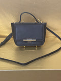 Nine West Hollis Mini Crossbody Flap Bag - Textured Black with Gold Clasp