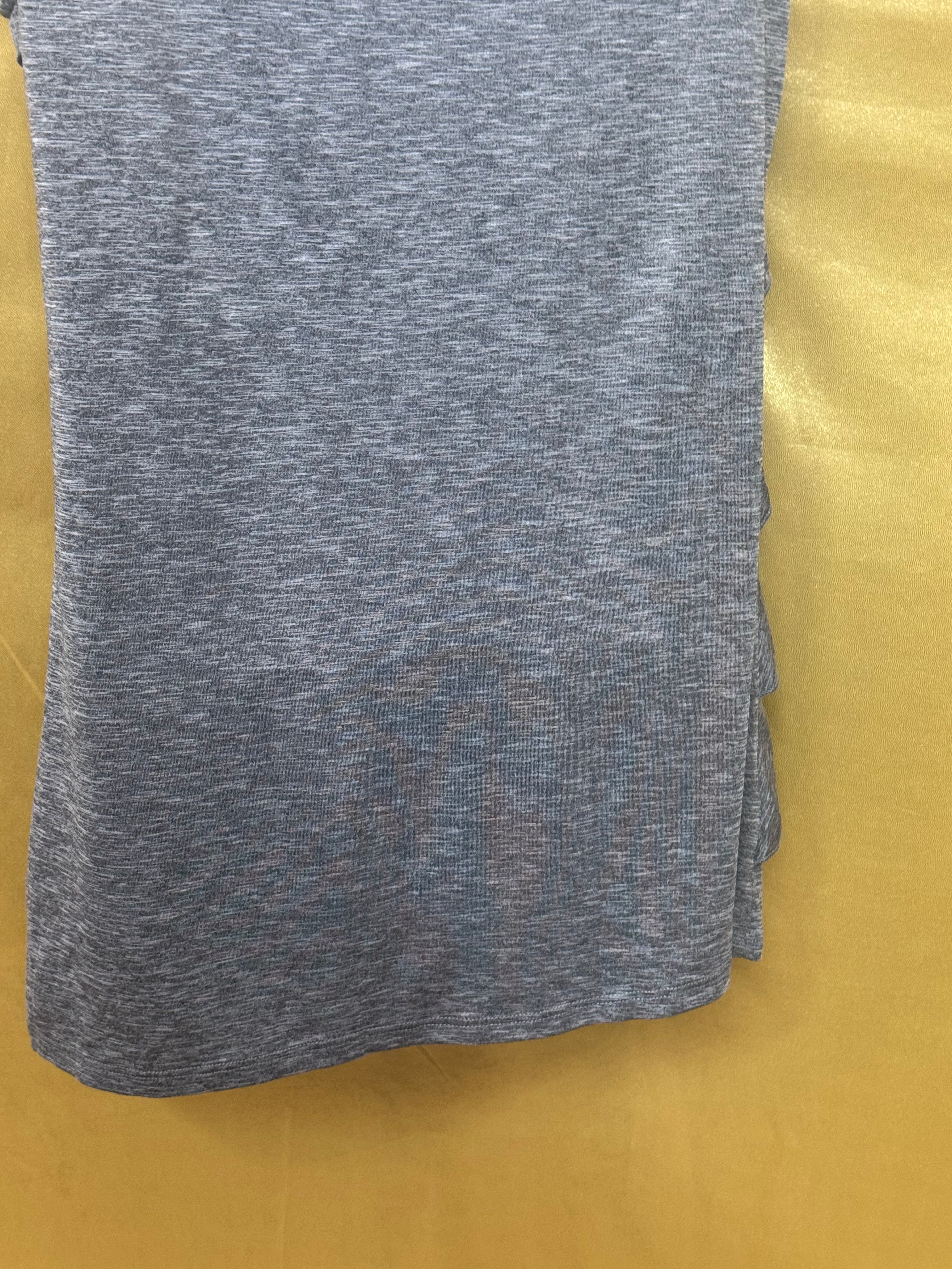 Rafaella Gray Tiered Ruffle Cap Sleeve Top - Size S