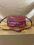 Vintage Etienne Aigner Oxblood Leather Crossbody Bag – Horseshoe Clasp