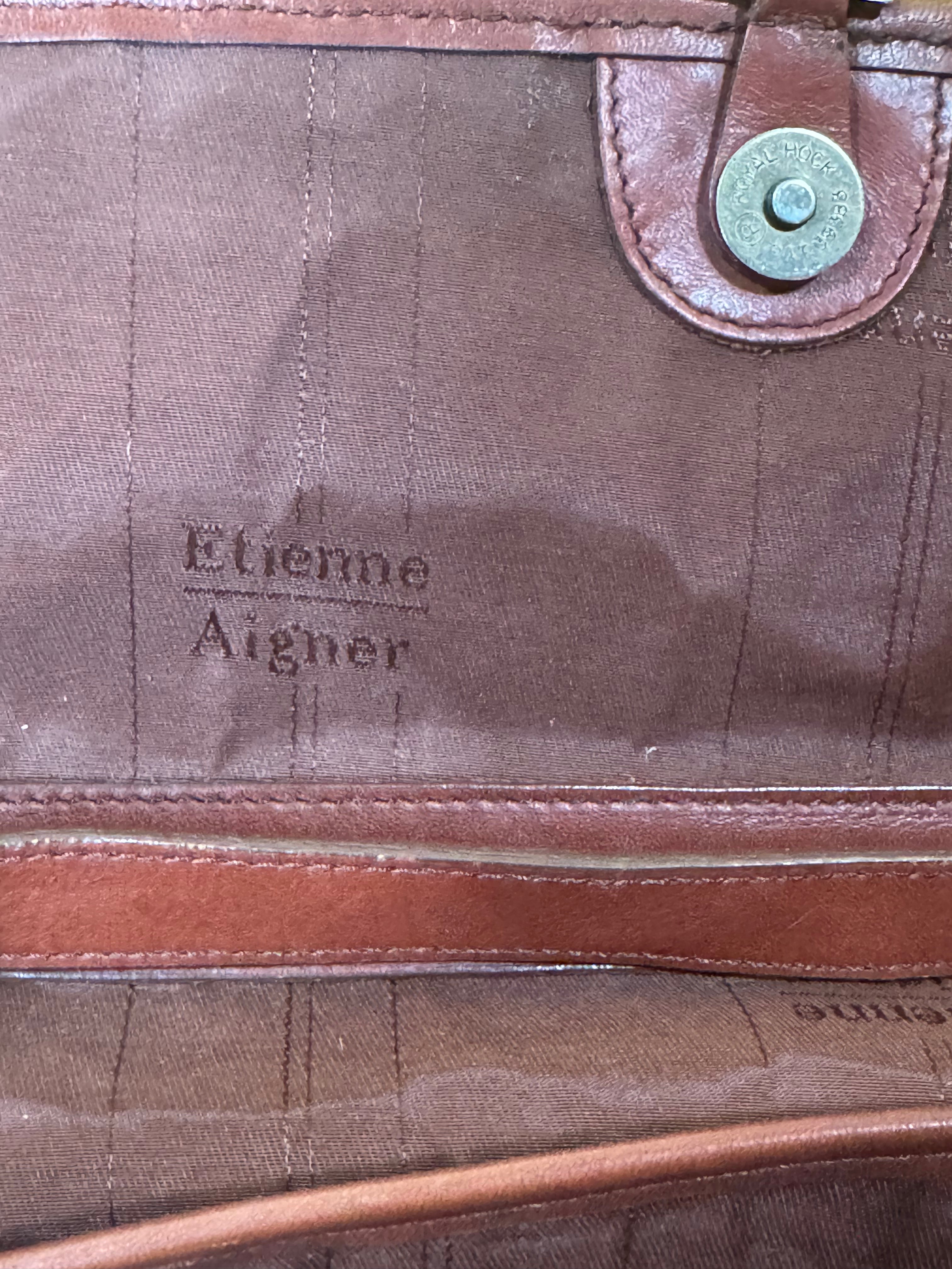 Vintage Etienne Aigner Oxblood Leather Crossbody Bag – Horseshoe Clasp