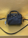 Jessica Simpson Black Faux Leather Mini Bow Satchel Crossbody Bag