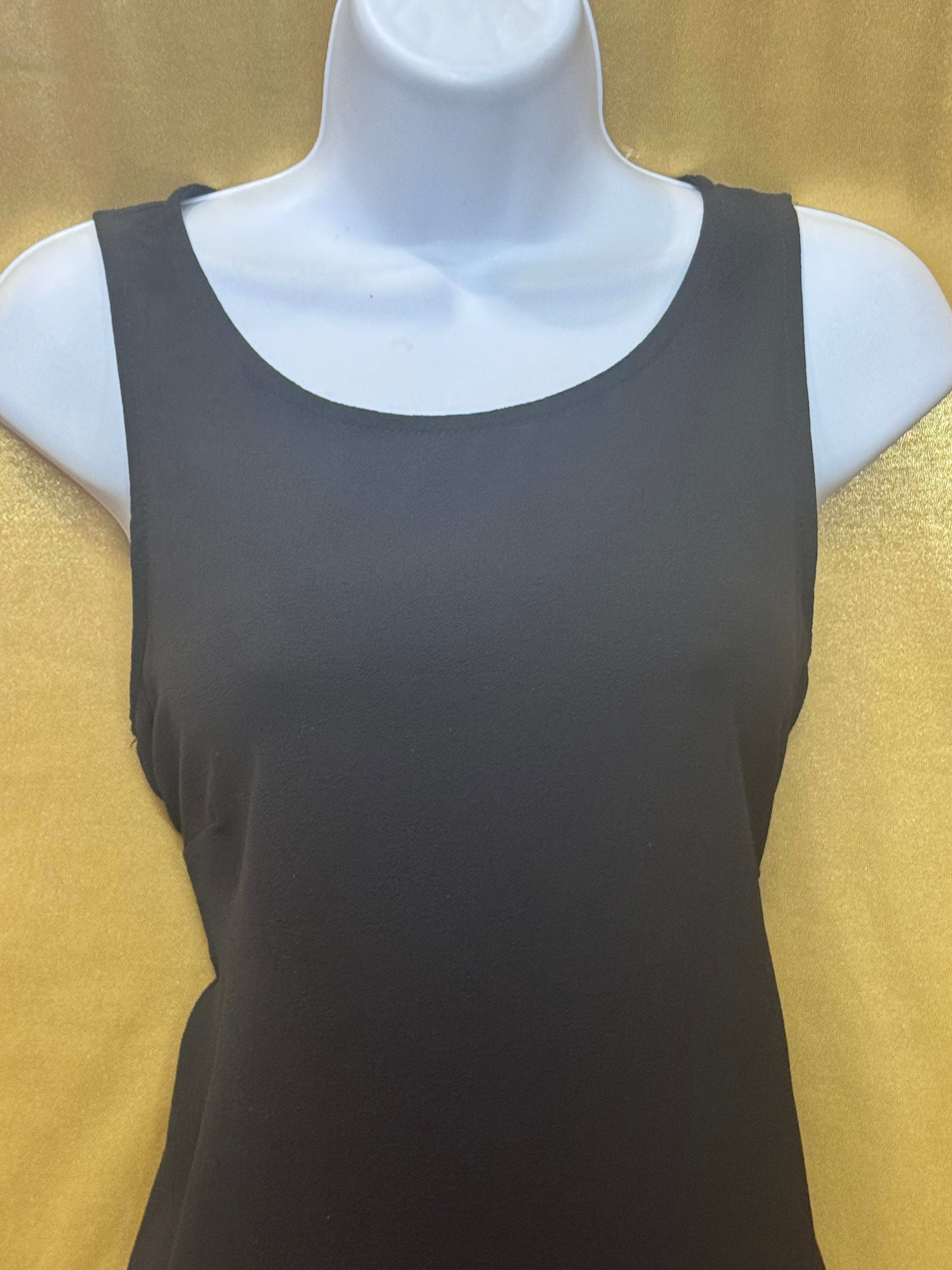 Harlow & Graham Black Keyhole Back Tank Top Shell - Size Small