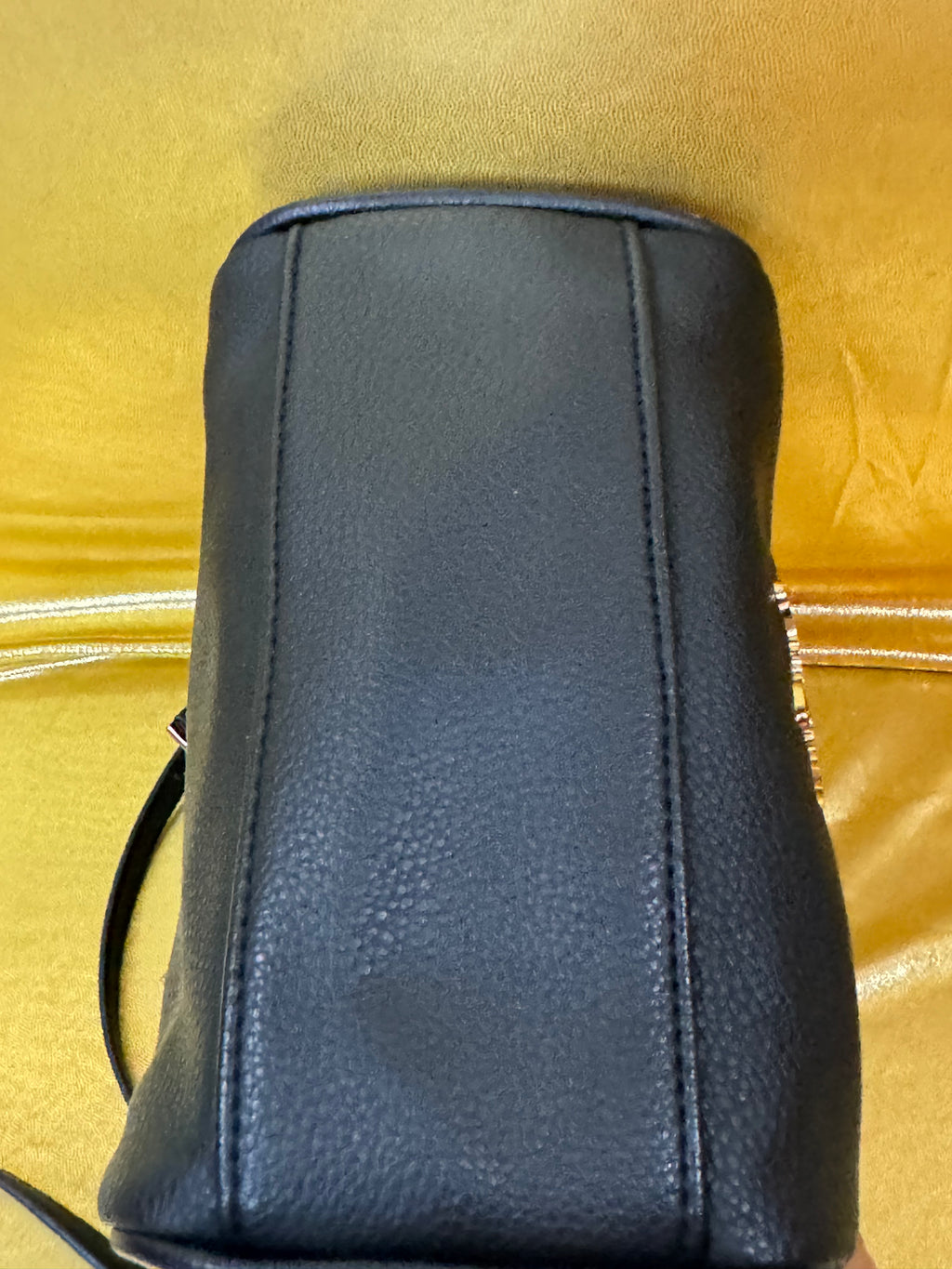 Jessica Simpson Black Faux Leather Mini Bow Satchel Crossbody Bag