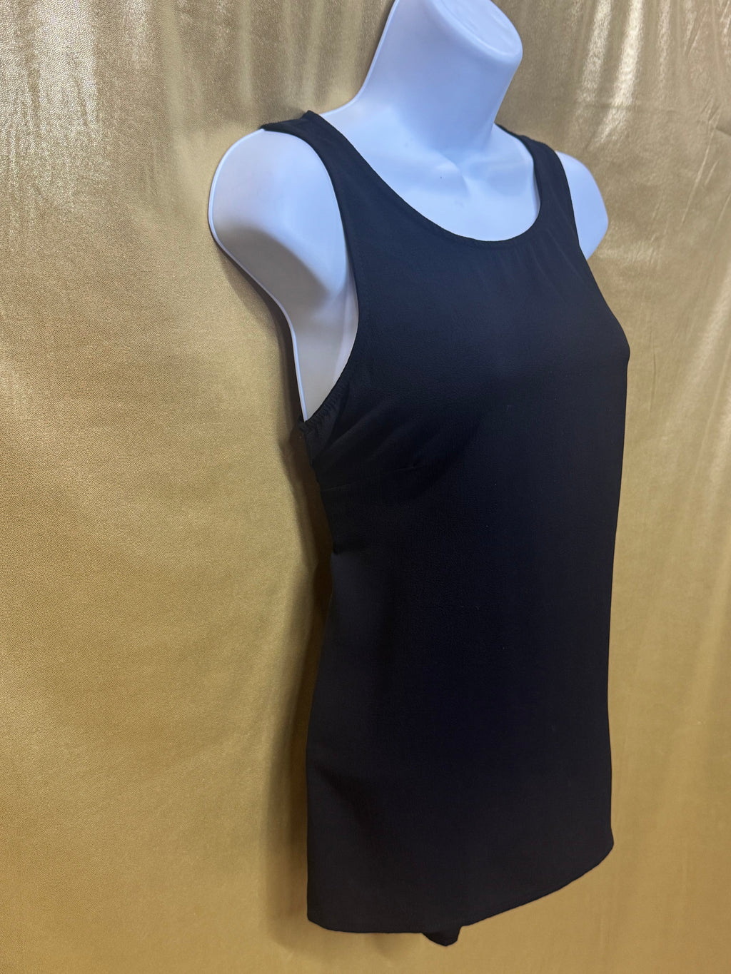 Harlow & Graham Black Keyhole Back Tank Top Shell - Size Small