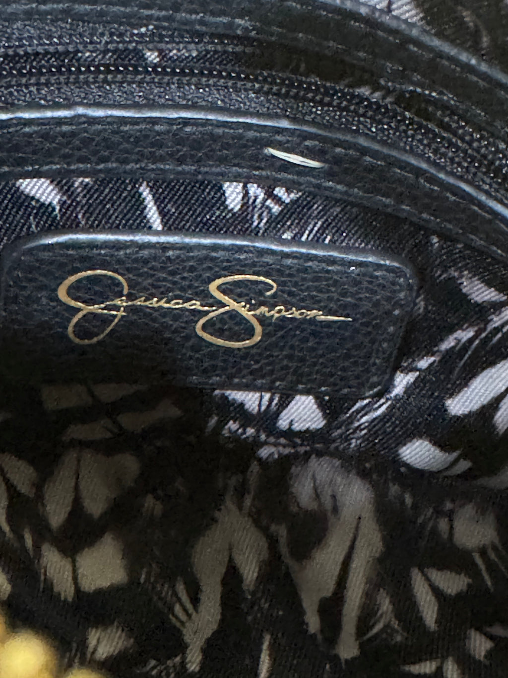 Jessica Simpson Black Faux Leather Mini Bow Satchel Crossbody Bag