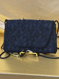 Vintage RR Handmade Beaded Lace Evening Clutch Purse