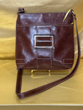 ✨ Nine West Vintage Chic Brown Faux Leather Crossbody Hipster Bag ✨