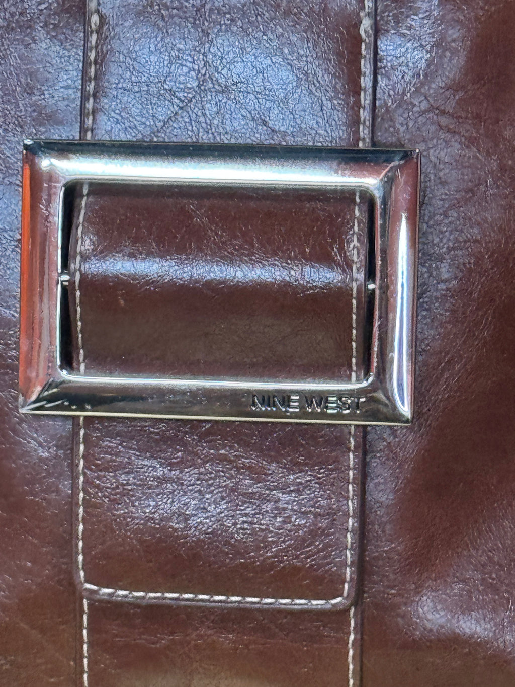 ✨ Nine West Vintage Chic Brown Faux Leather Crossbody Hipster Bag ✨