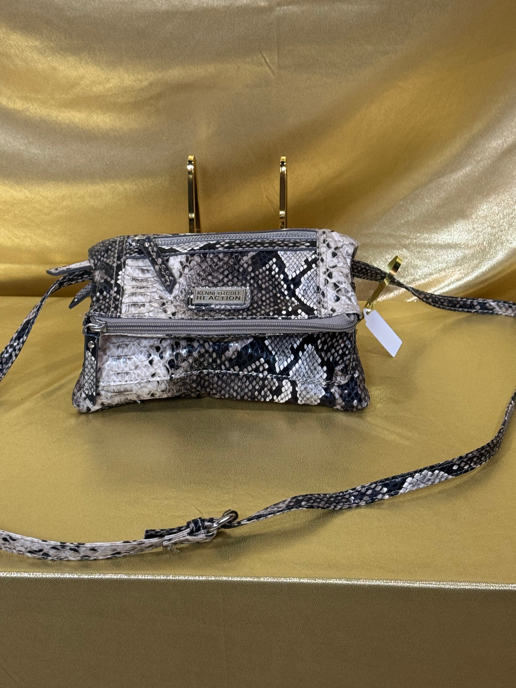 Kenneth Cole Reaction Faux Snakeskin Crossbody Bag