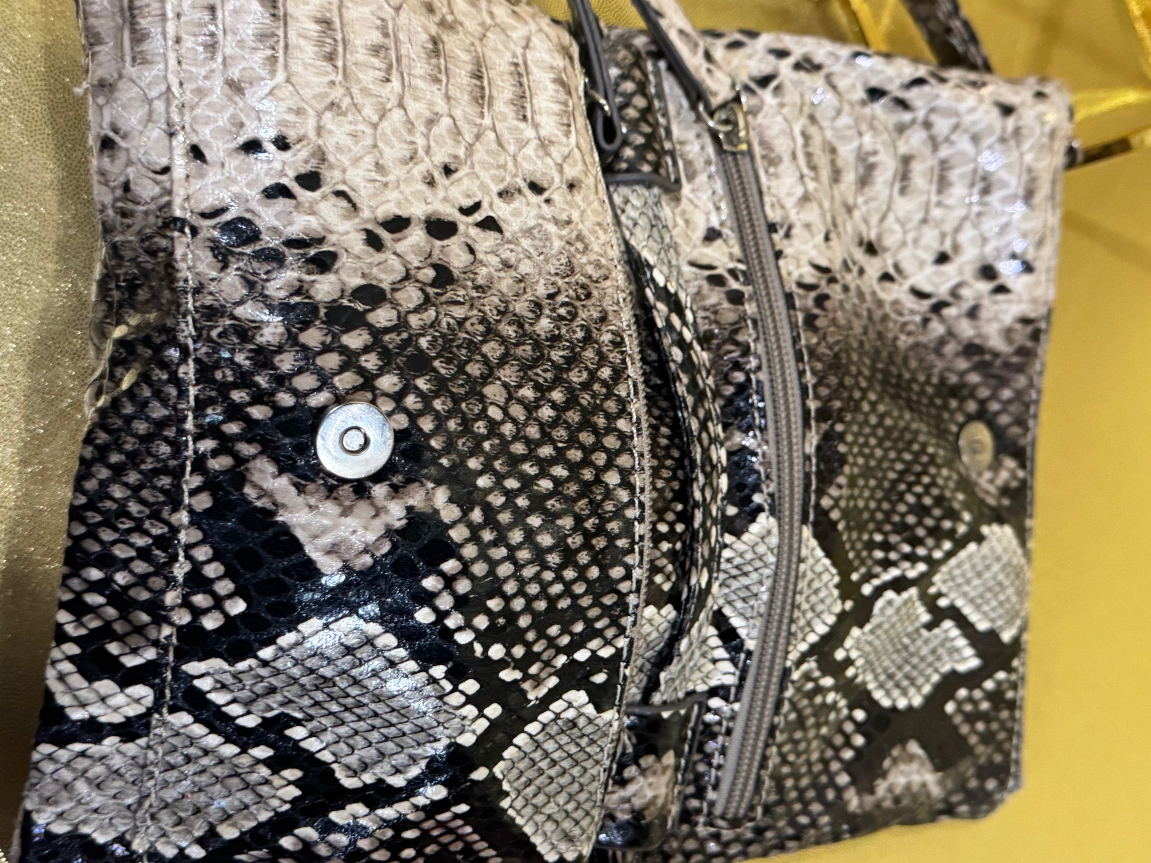 Kenneth Cole Reaction Faux Snakeskin Crossbody Bag