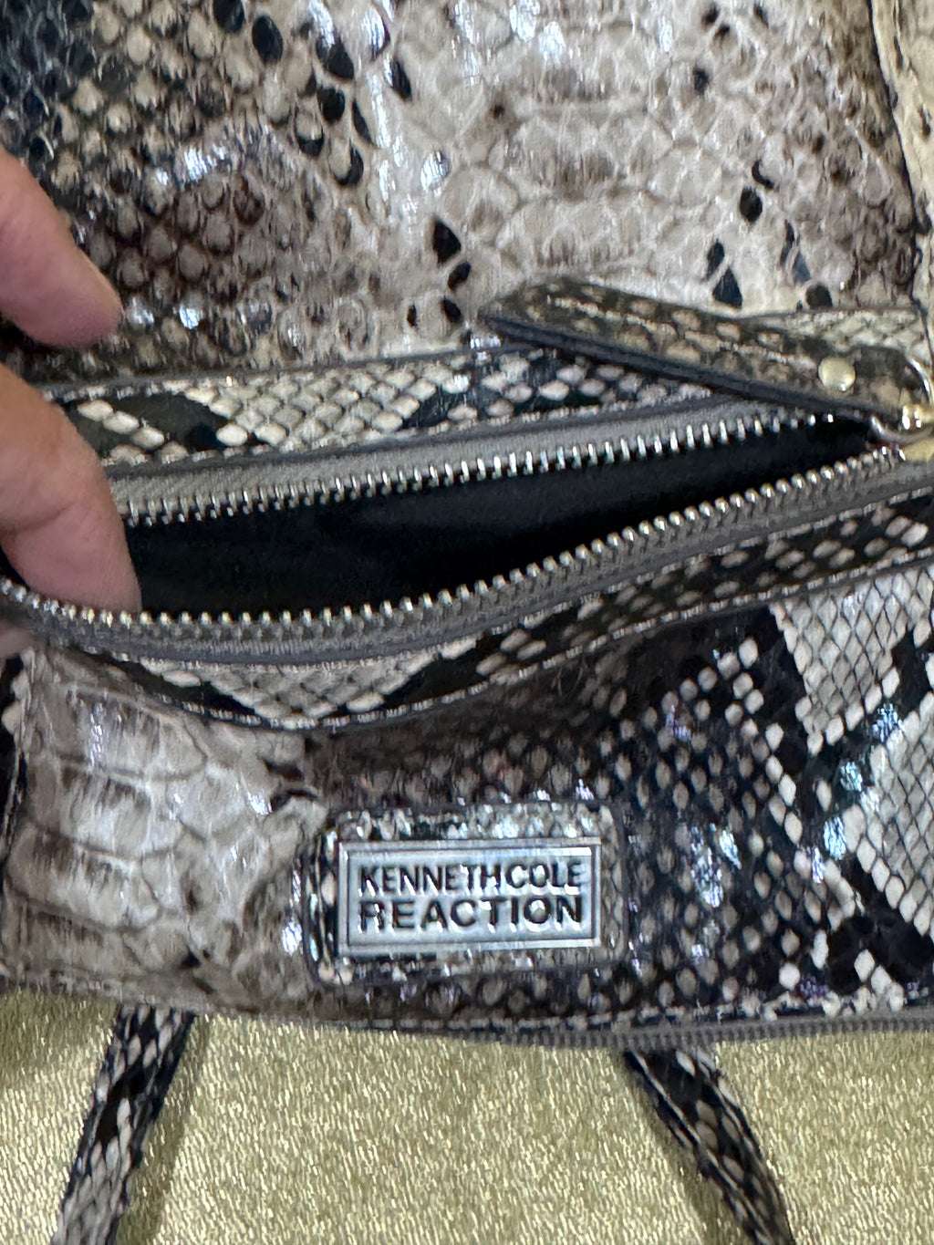 Kenneth Cole Reaction Faux Snakeskin Crossbody Bag
