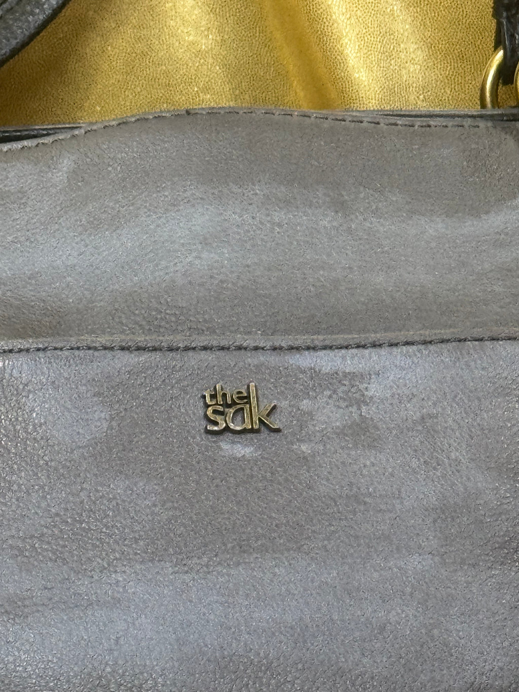 The Sak Ashby Medium Leather Satchel Bag – Two-Tone Slate & Black Pebbled Leather