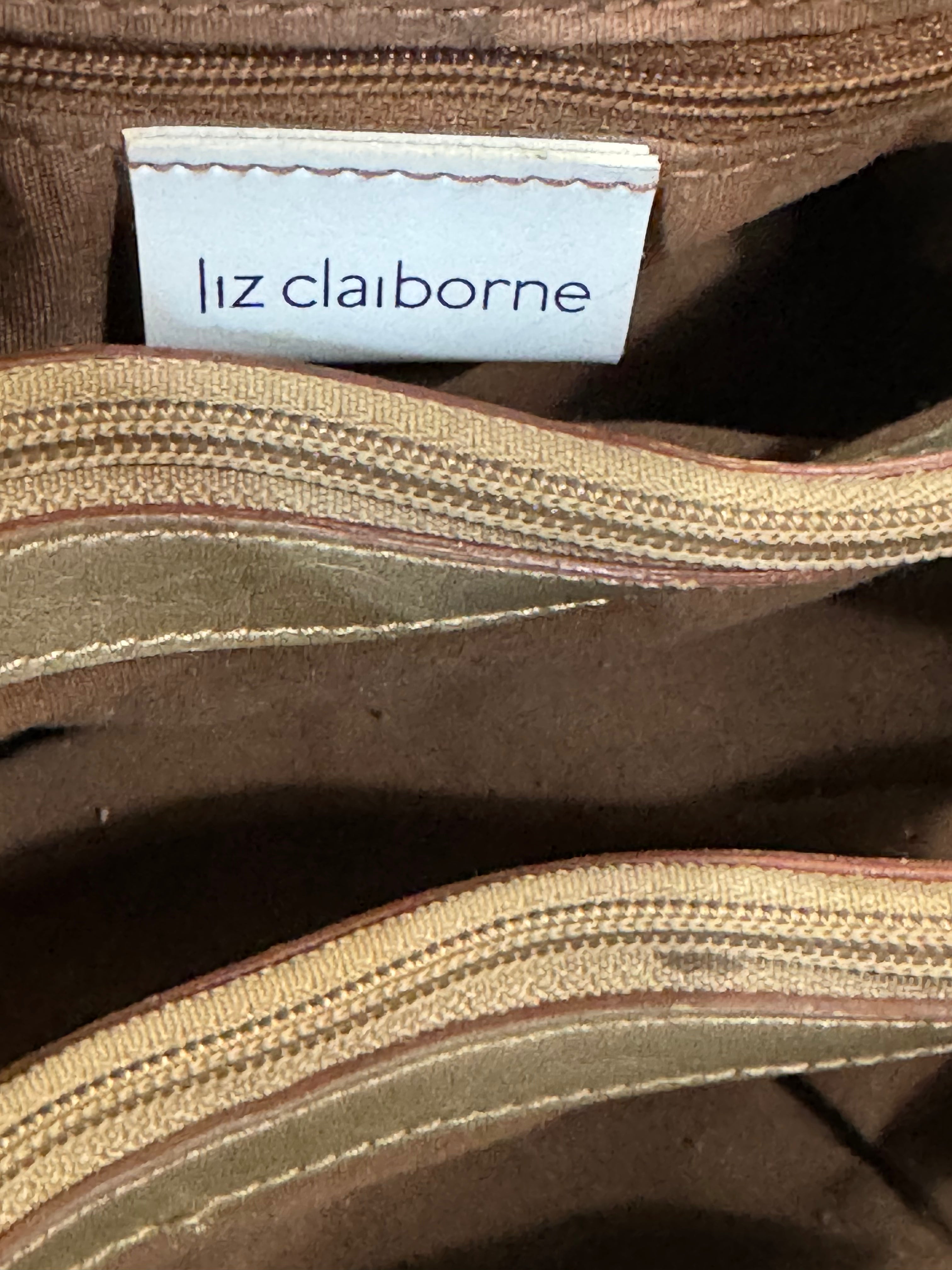✨ Vintage Liz Claiborne Metallic Bronze Hobo Shoulder Bag ✨