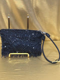 Vintage-Style Black Beaded & Sequined Evening Clutch
