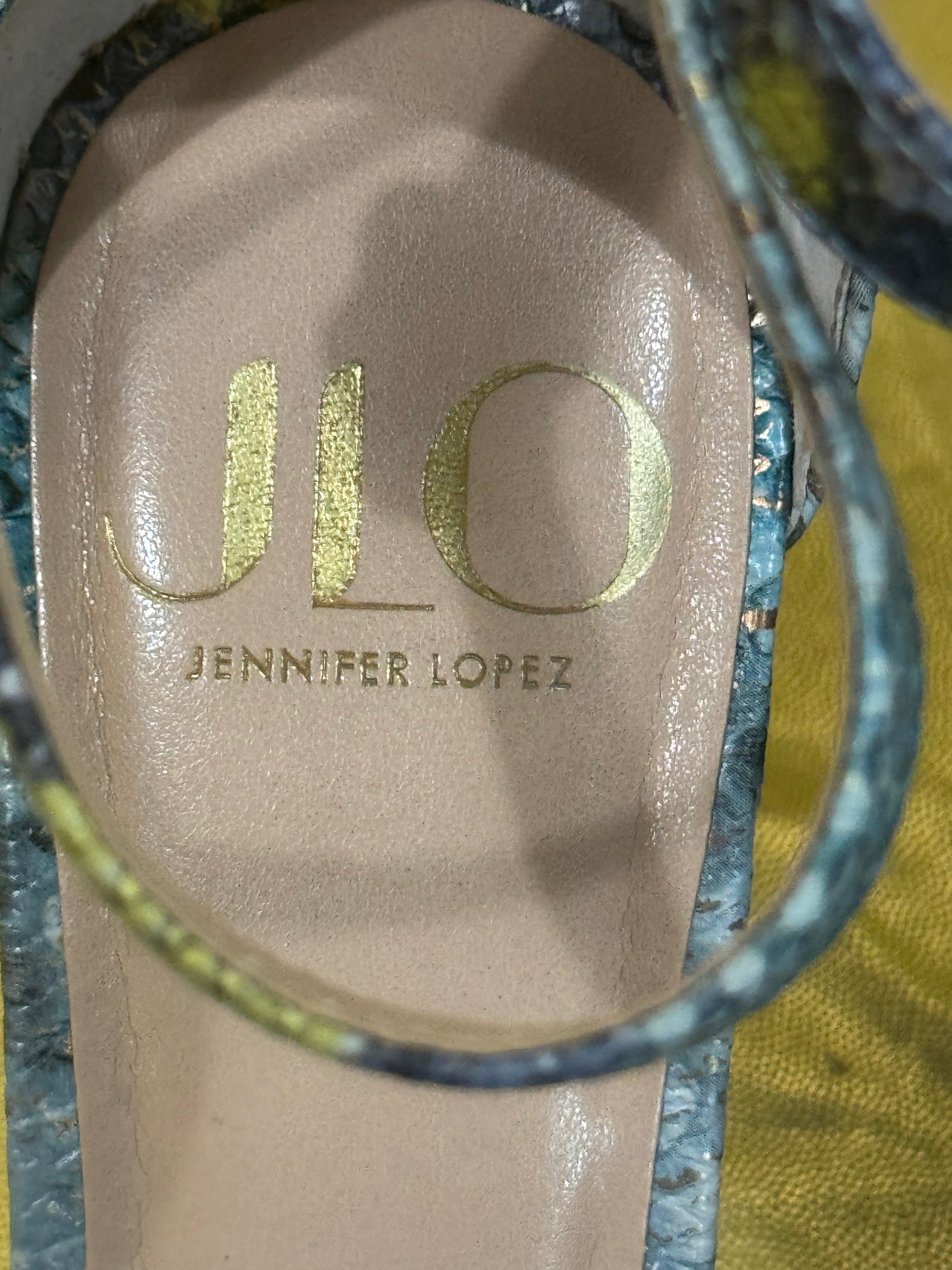 Strut in Style: JLO Jennifer Lopez 'Jaycie' Snakeskin Wedges (Size 7.5)