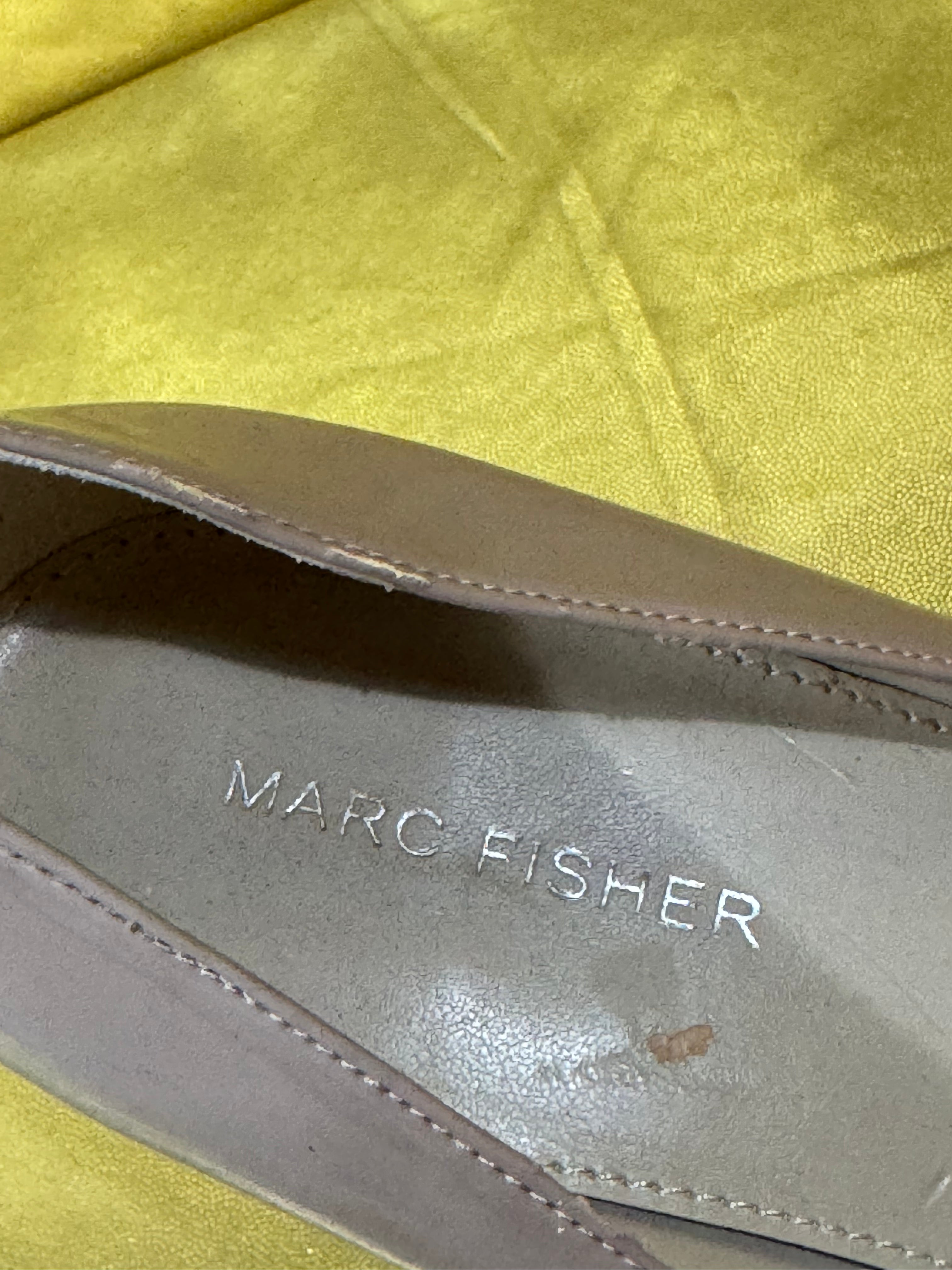 Marc Fisher Nude Patent Leather Platform Pumps - Size 8