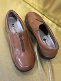 Air Supply Comfort System Size 7.5 Brown Leather Front-Zip Loafers