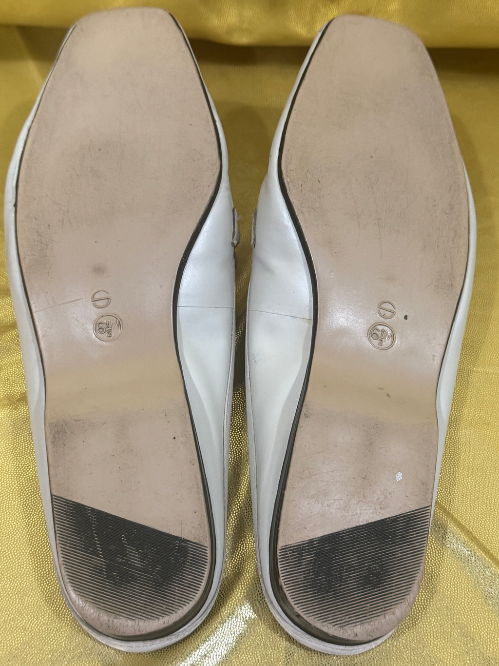 Vintage Capezio "Jenna" Cream Leather Mule Loafers – Size 6.5