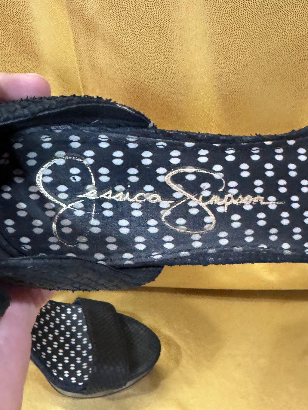 ✨ Jessica Simpson Size 7.5 Black Snake-Textured Platform Bow Heels ✨