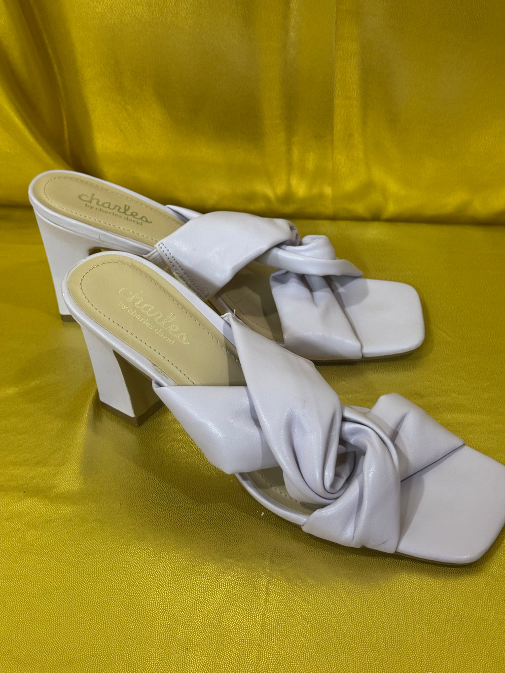 Charles by Charles David Lavender Twisted Block Heel Sandals - Size 8.5