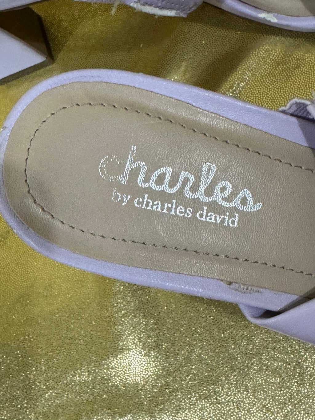 Charles by Charles David Lavender Twisted Block Heel Sandals - Size 8.5
