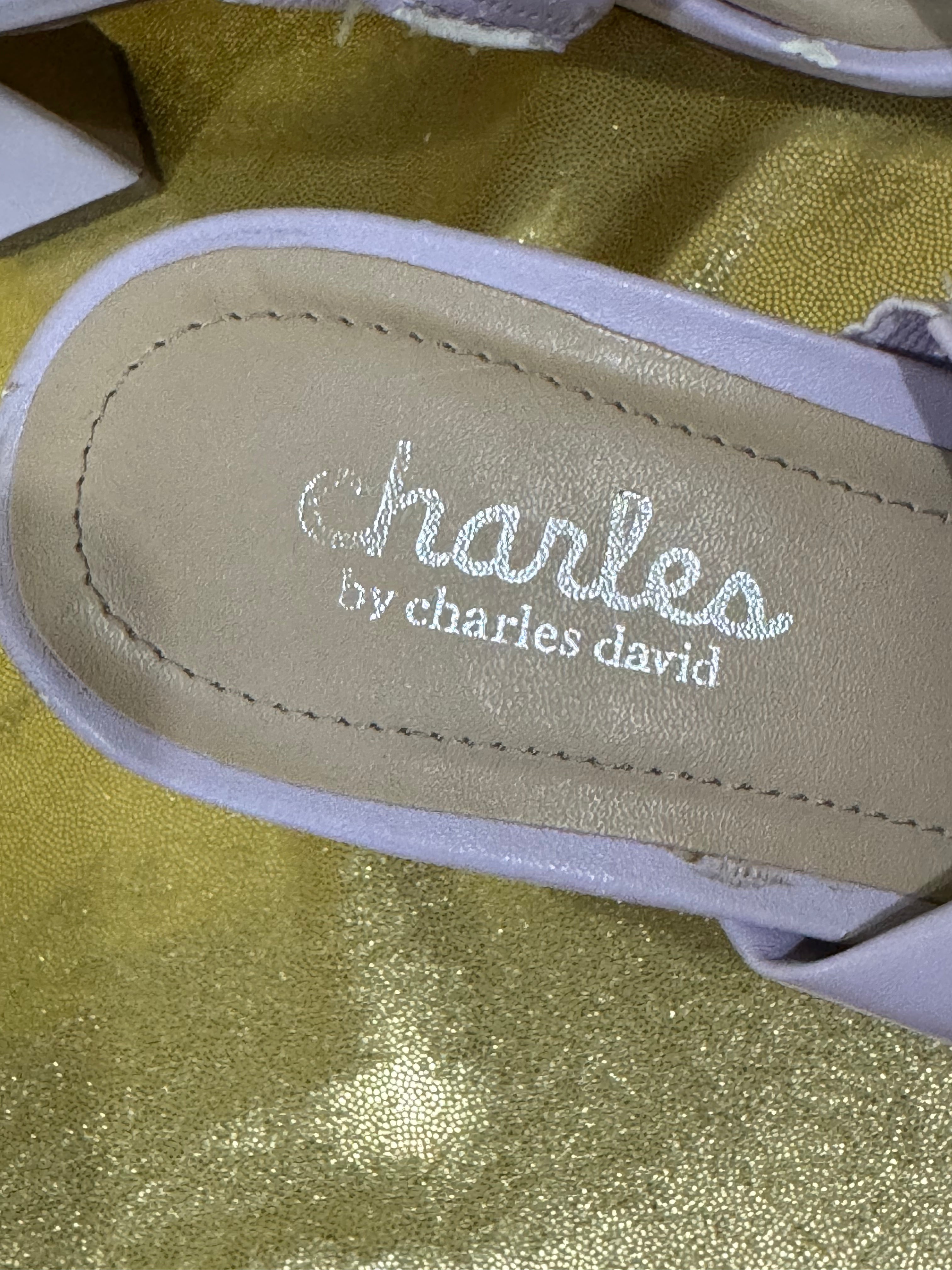 Charles by Charles David Lavender Twisted Block Heel Sandals - Size 8.5