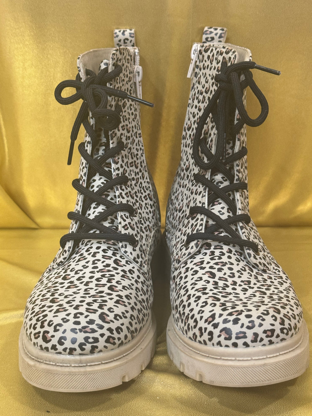 🐾 Wild & Stylish: Serra Cheetah Print Combat Boots - Size 7