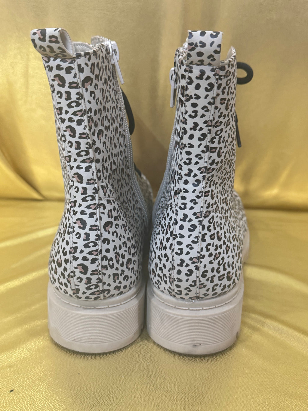 🐾 Wild & Stylish: Serra Cheetah Print Combat Boots - Size 7
