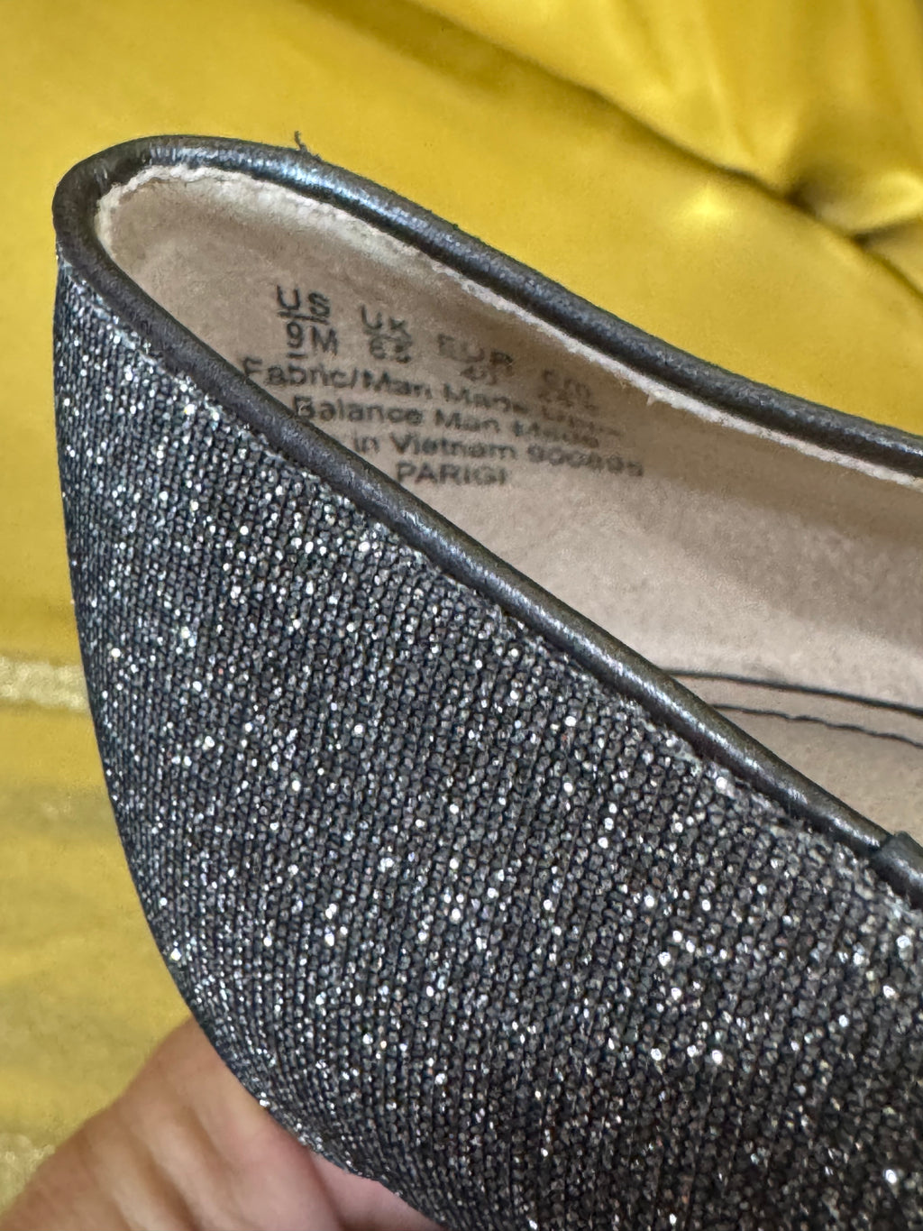 LifeStride Parigi Silver Glitter Classic Pumps | Size 9M | Comfort Insole