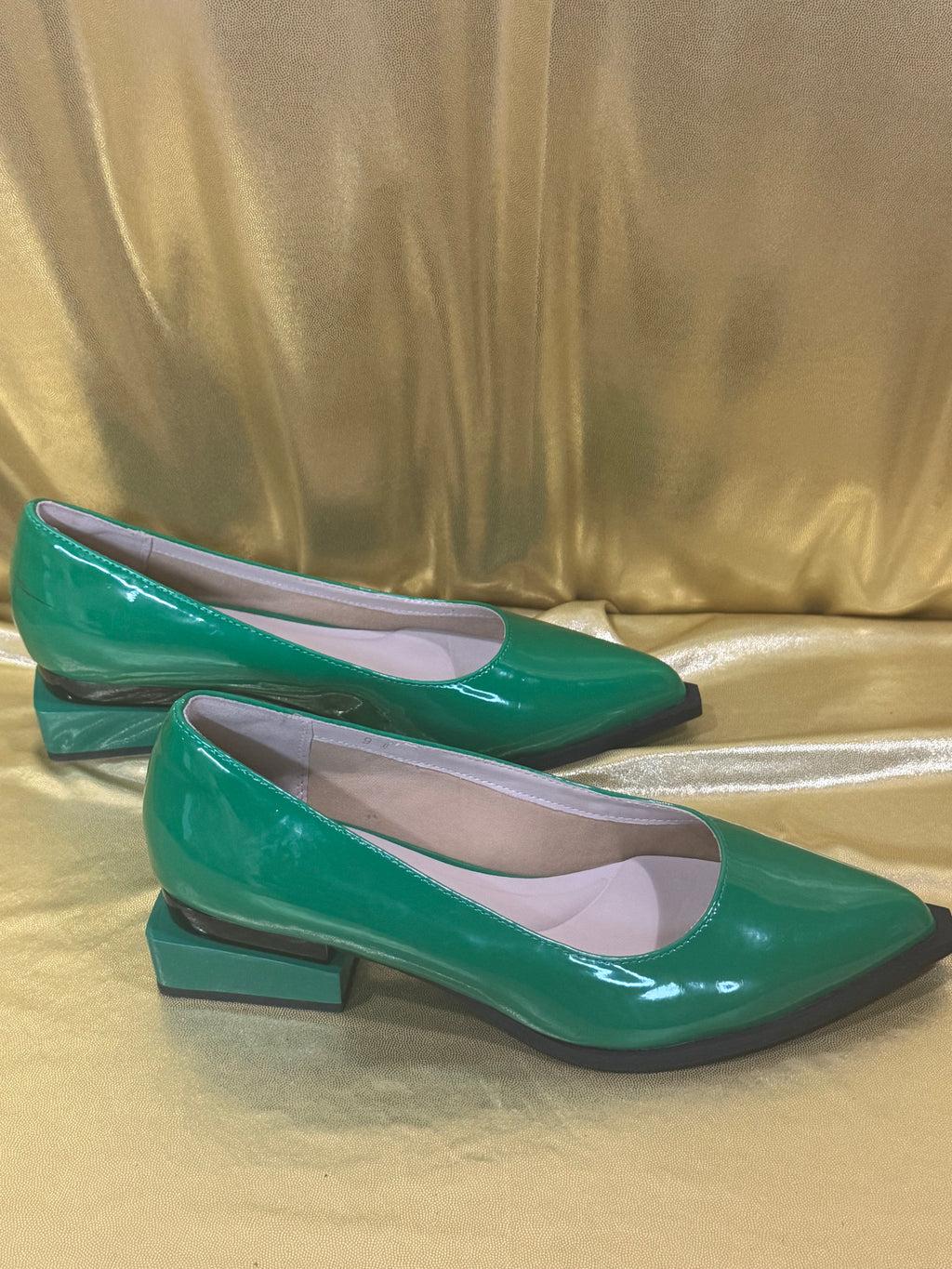✨ Green Goddess Pumps: Bold Style Meets Geometric Comfort ✨