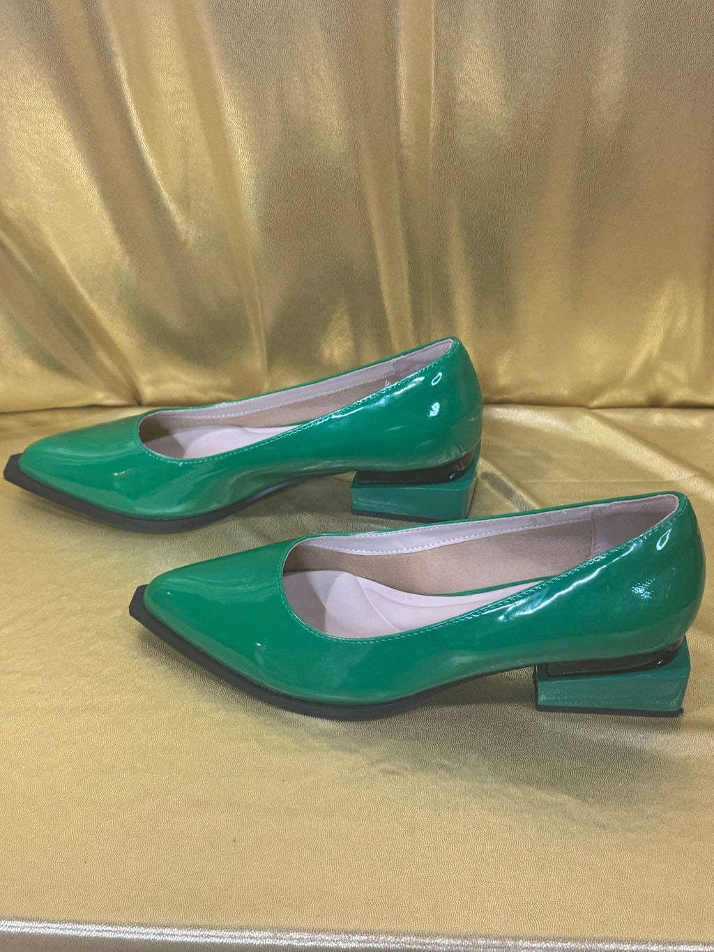 ✨ Green Goddess Pumps: Bold Style Meets Geometric Comfort ✨