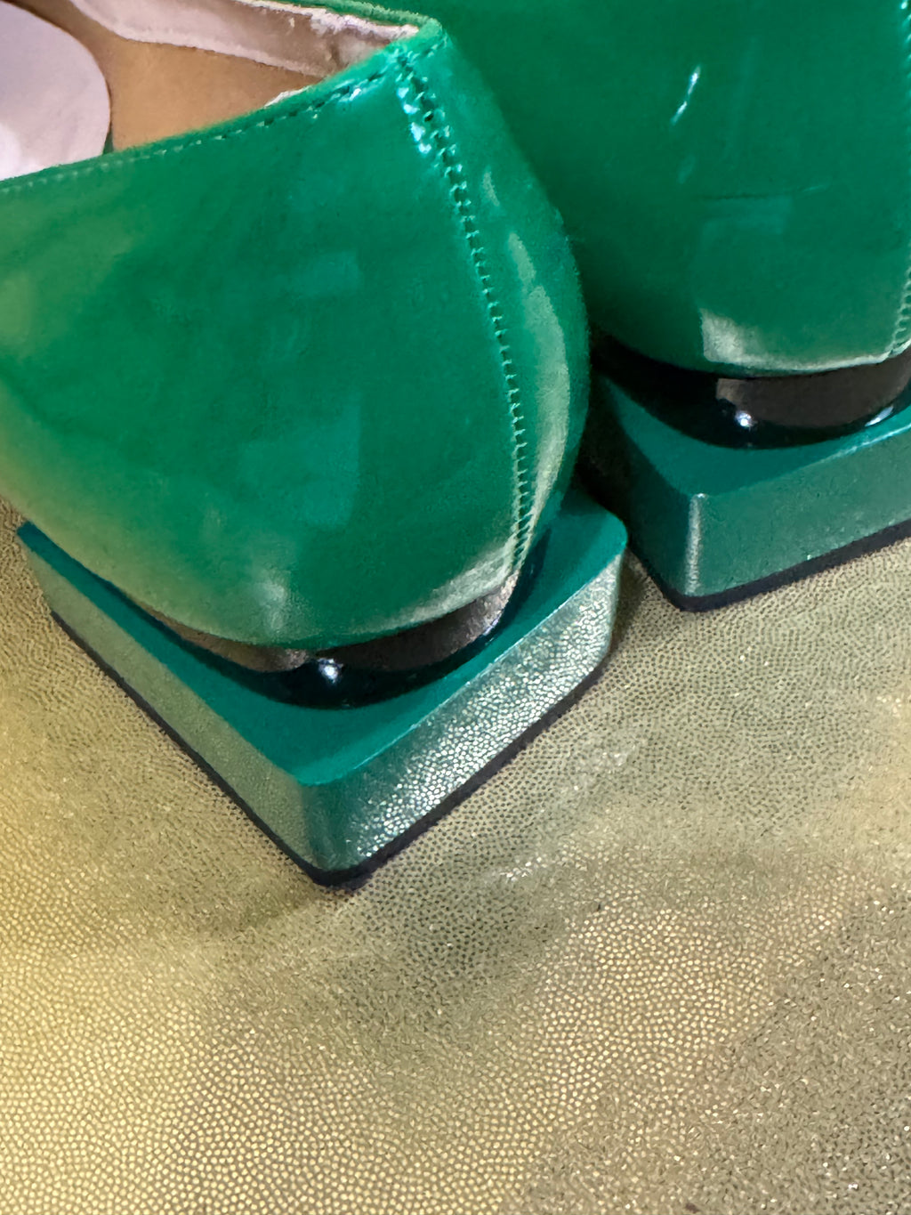 ✨ Green Goddess Pumps: Bold Style Meets Geometric Comfort ✨