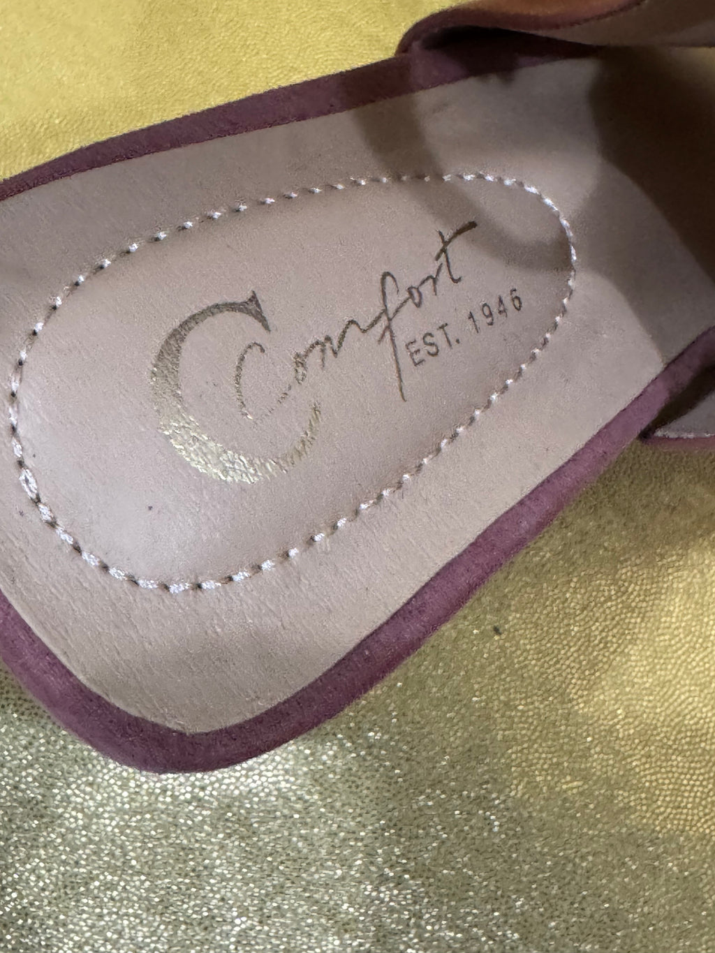 Cato Comfort Mauve Pink Suede Slingback Block Heel Sandals, Size 7