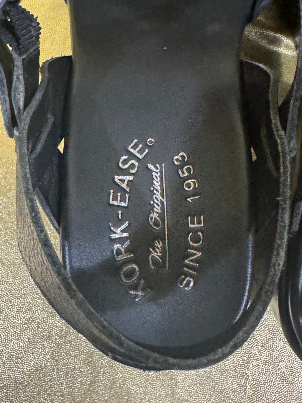 Kork-Ease Ava 2.0 Black Leather Platform Wedge Sandals - Size 6
