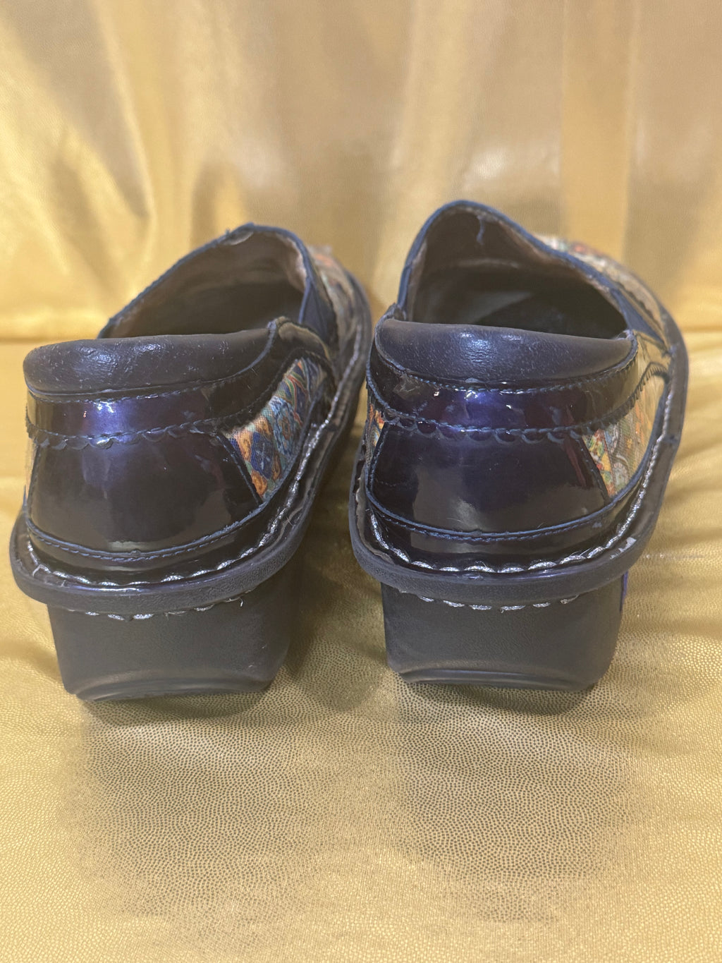 Alegria Debra Mosaic Patchwork Leather Slip-On Clogs | Women's Size 36 (US 6-6.5)