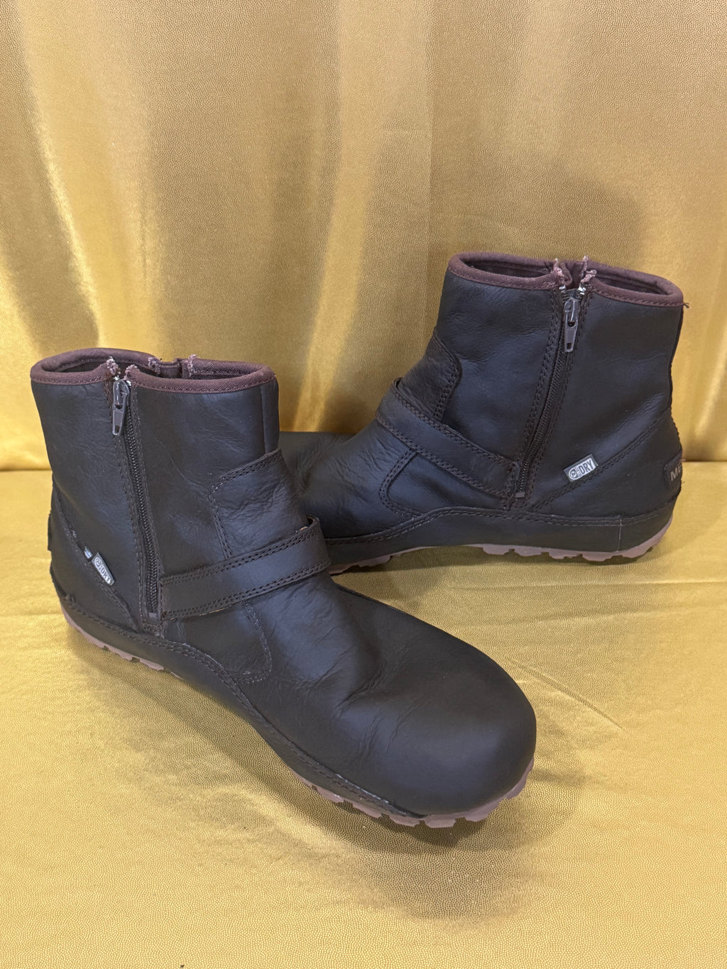 Merrell Haven Duo M-Select Dry Waterproof Brown Leather Ankle Boots Size 10