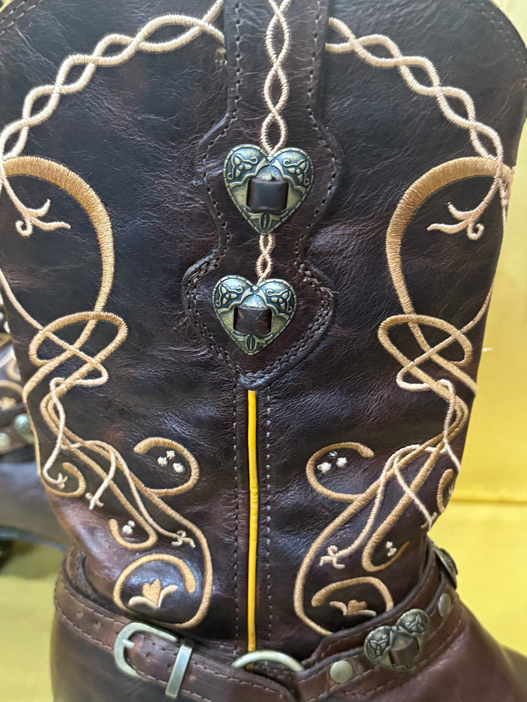 Durango Crush Heartbreaker Brown Leather Cowgirl Boots – Size 7.5