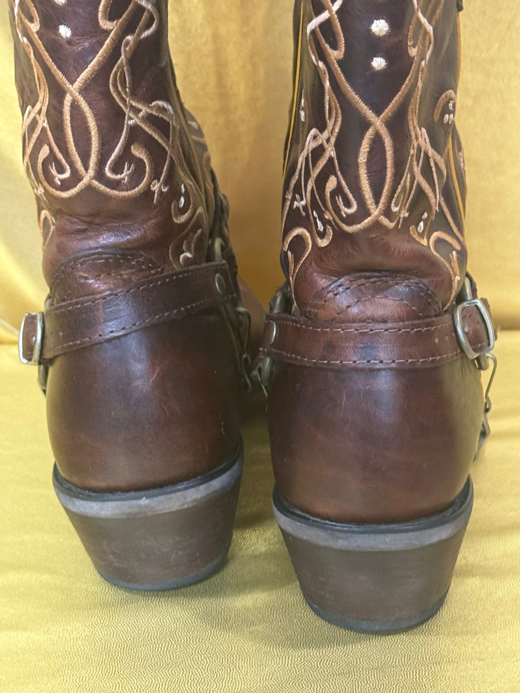 Durango Crush Heartbreaker Brown Leather Cowgirl Boots – Size 7.5