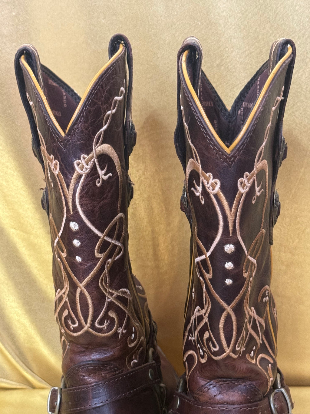 Durango Crush Heartbreaker Brown Leather Cowgirl Boots – Size 7.5