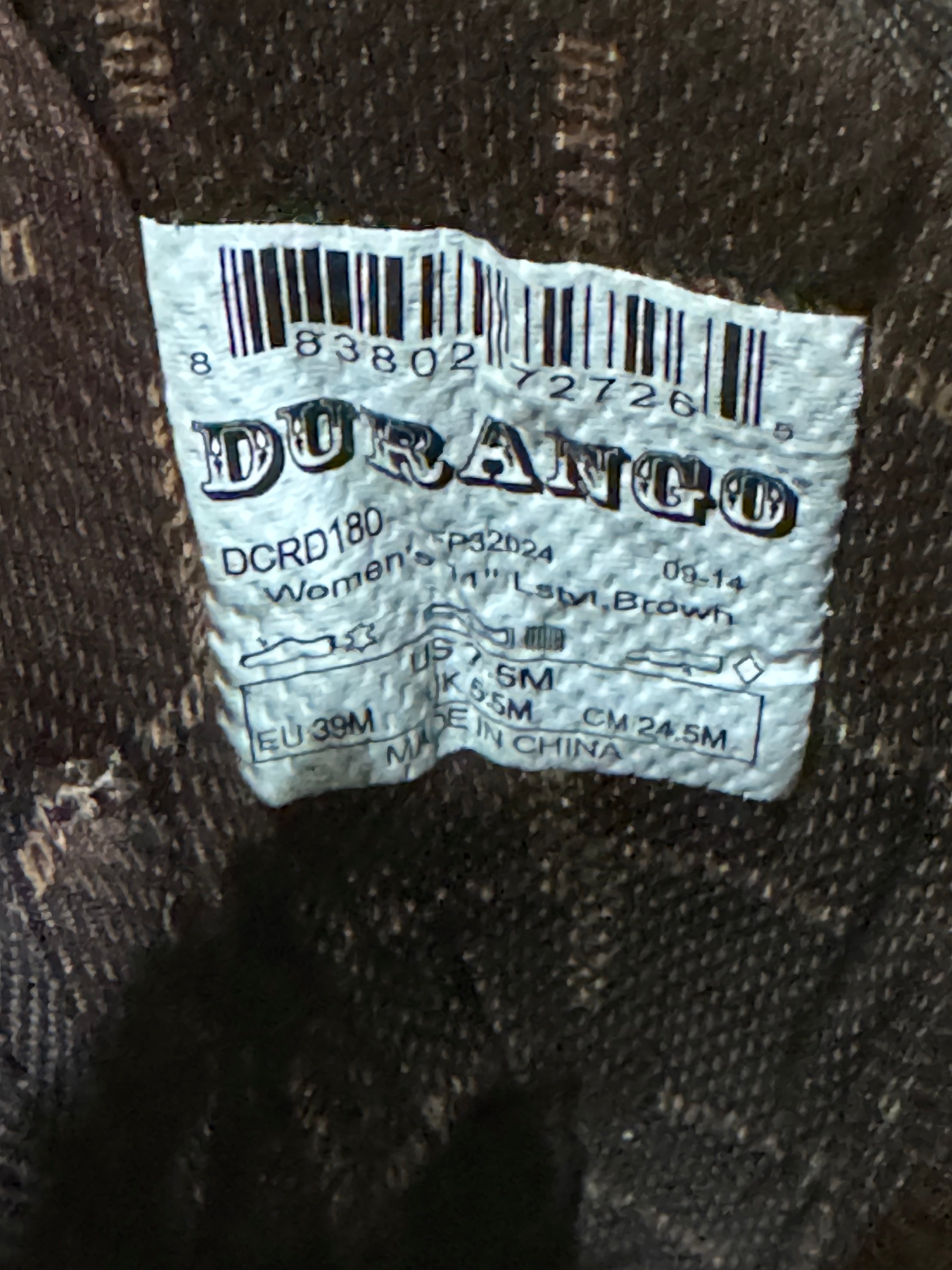 Durango Crush Heartbreaker Brown Leather Cowgirl Boots – Size 7.5