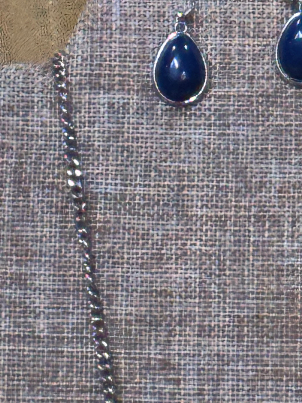 NWT Paparazzi "Shop 'Til You Teardrop" Navy Blue Statement Necklace & Earrings Set