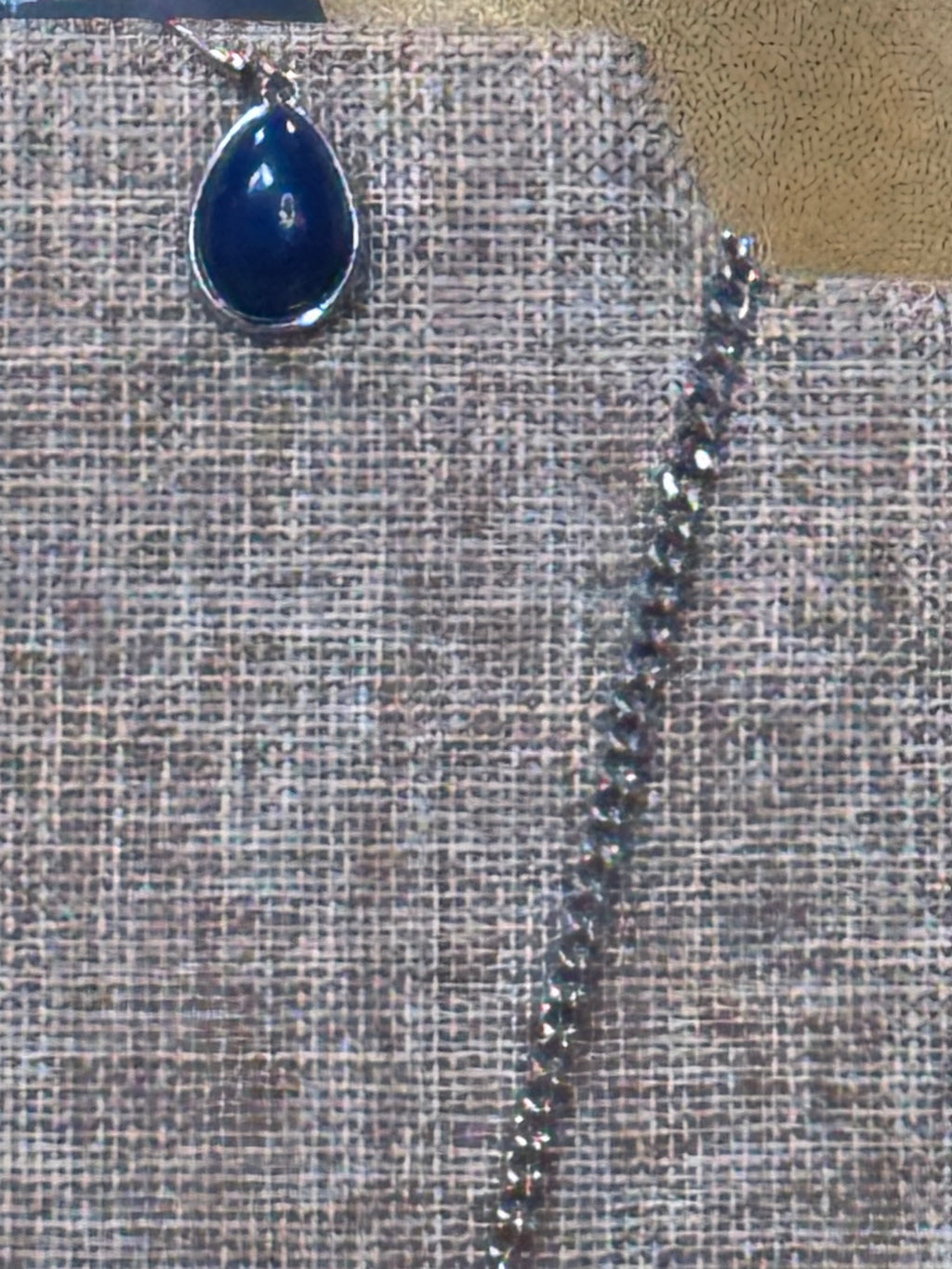 NWT Paparazzi "Shop 'Til You Teardrop" Navy Blue Statement Necklace & Earrings Set